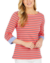 Load image into Gallery viewer, Nautica Women's 3/4 Cuffed Sleeve Chambray Casual Top