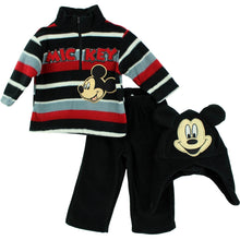 Load image into Gallery viewer, Disney Mickey Mouse "Mickey" Toddler 3 Piece Zipper Top, Hat & Pant Set