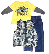 Load image into Gallery viewer, DC Comics Baby Boys' Batman Infant 3 Piece Pants Clothing Set