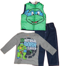 Load image into Gallery viewer, Ninja Turtles Baby-Boys Toddler Boys 3pc Vest Set Green