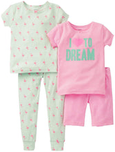Load image into Gallery viewer, Carter's Baby Girls' 4 Piece Striped Cotton Set (Baby)