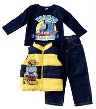 Load image into Gallery viewer, Thomas the Train Little Boys' Toddler 3 Piece Vest Set True Blue Thomas