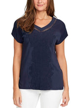 Load image into Gallery viewer, Gloria Vanderbilt Ladies V-Neck Embroidered Cotton Top