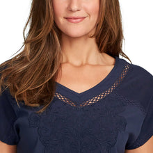 Load image into Gallery viewer, Gloria Vanderbilt Ladies V-Neck Embroidered Cotton Top