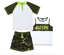 Load image into Gallery viewer, Saint Eve Kids' Boys 3-Piece Summer Pajama Set - Tank, Tee & Shorts/Pants