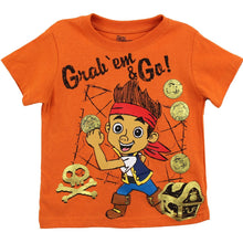 Load image into Gallery viewer, Disney Jake the Pirate Toddler Orange T-Shirt 7J6903