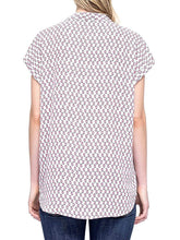 Load image into Gallery viewer, Pleione Sleeveless Button Down Henley Blouse Print Shirt with Front Chest Pocket