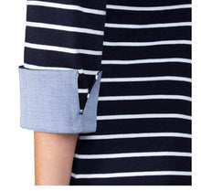 Load image into Gallery viewer, Nautica Women's 3/4 Cuffed Sleeve Chambray Casual Top