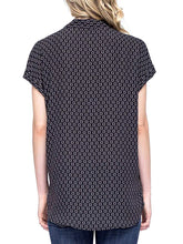 Load image into Gallery viewer, Pleione Sleeveless Button Down Henley Blouse Print Shirt with Front Chest Pocket