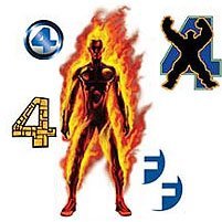 Load image into Gallery viewer, Fantastic Four Peel and Stick Applique / Wall Decal Set