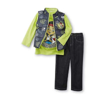Load image into Gallery viewer, Disney Jake & The Neverland Pirates Toddler Boys 3 Piece Outfit - Vest, Shirt, Pants