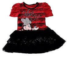 Load image into Gallery viewer, Disney Little Girls' Minnie Mouse Short Sleeve Red Dress Miss Fabulous