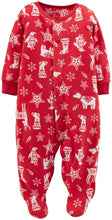 Load image into Gallery viewer, Carter's Unisex Baby Christmas Sleep N Play Footie (Baby) - Red Print