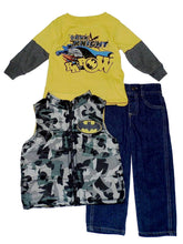 Load image into Gallery viewer, DC Comics Baby Boys' Batman Infant 3 Piece Pants Clothing Set