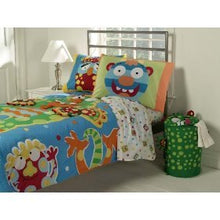 Load image into Gallery viewer, Alex Moody Monster Twin Sheet Set - White