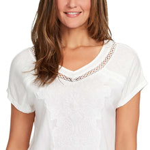 Load image into Gallery viewer, Gloria Vanderbilt Ladies' Embroidered Top (Crystal White, Medium)