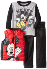Load image into Gallery viewer, Disney Boys' Mickey Mouse 3 Piece Nylon Vest Set