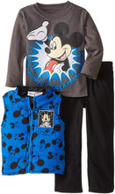 Load image into Gallery viewer, Disney Boys' Mickey Mouse 3 Piece Nylon Vest Set