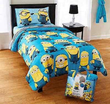 Load image into Gallery viewer, Despicable Me 4-Piece Twin Bedding Set Comforter and Sheet Set with Bonus Tote