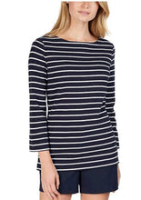 Load image into Gallery viewer, Nautica Women's 3/4 Cuffed Sleeve Chambray Casual Top