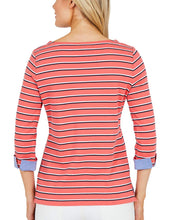 Load image into Gallery viewer, Nautica Women's 3/4 Cuffed Sleeve Chambray Casual Top