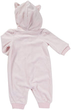 Load image into Gallery viewer, Carter's Baby Girls' Velour Hooded Jumpsuit