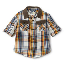 Load image into Gallery viewer, Genuine Kids Made By Oshkosh Big Boys' Plaid Button Down Long Sleeve Shirt Multi
