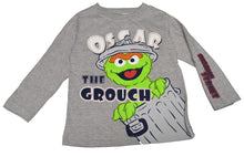 Load image into Gallery viewer, Sesame Street Little Boys' Oscar the Grouch Toddler Long Sleeve Shirt Gray

