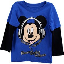 Load image into Gallery viewer, Mickey Mouse Toddler Boys Shirt Mickey Mouse Rocks The House Tee Blue
