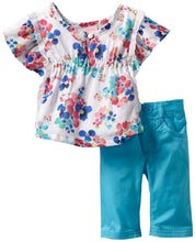 Load image into Gallery viewer, Nannette Baby Girls' 2 6X 2 Piece Printed Pant Set
