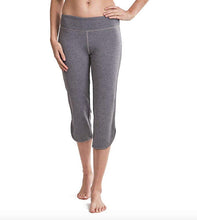 Load image into Gallery viewer, Tuff Athletics Womens Crop Capri Pants (Medium, Gray Spacedye)
