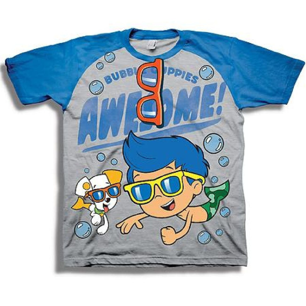 Bubble Guppies AWESOME Toddler Boys' Long Sleeve Tee T-Shirt (4T)