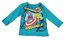 Load image into Gallery viewer, Marvel Avengers Little Boys' Toddler Boys Long Sleeve Shirt Tee Blue
