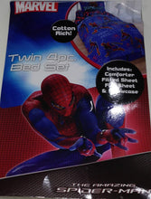 Load image into Gallery viewer, Spiderman 4pc Twin Bedding Set Comforter and Sheet Set

