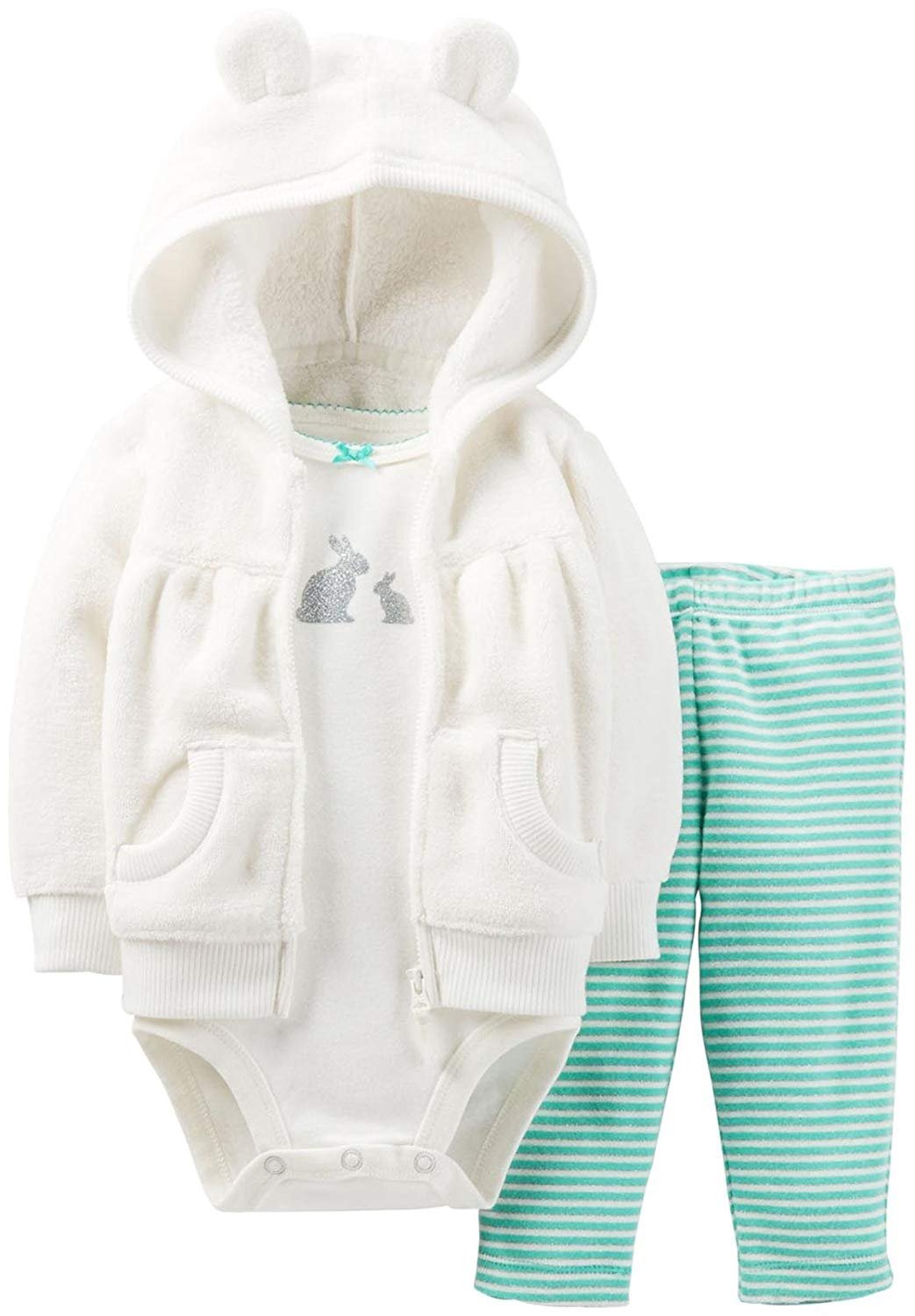 Carter's 3 Piece Eared Cardigan Set (Baby)