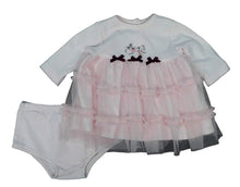 Load image into Gallery viewer, First Hugs Baby Girls' Newborn and Infant Girls 2 Piece Pink Dress Set
