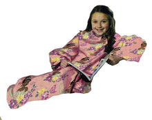 Load image into Gallery viewer, Northwest Company Youth Comfy Throw with Sleeves, Princess Frog "Shining Flowers" Design
