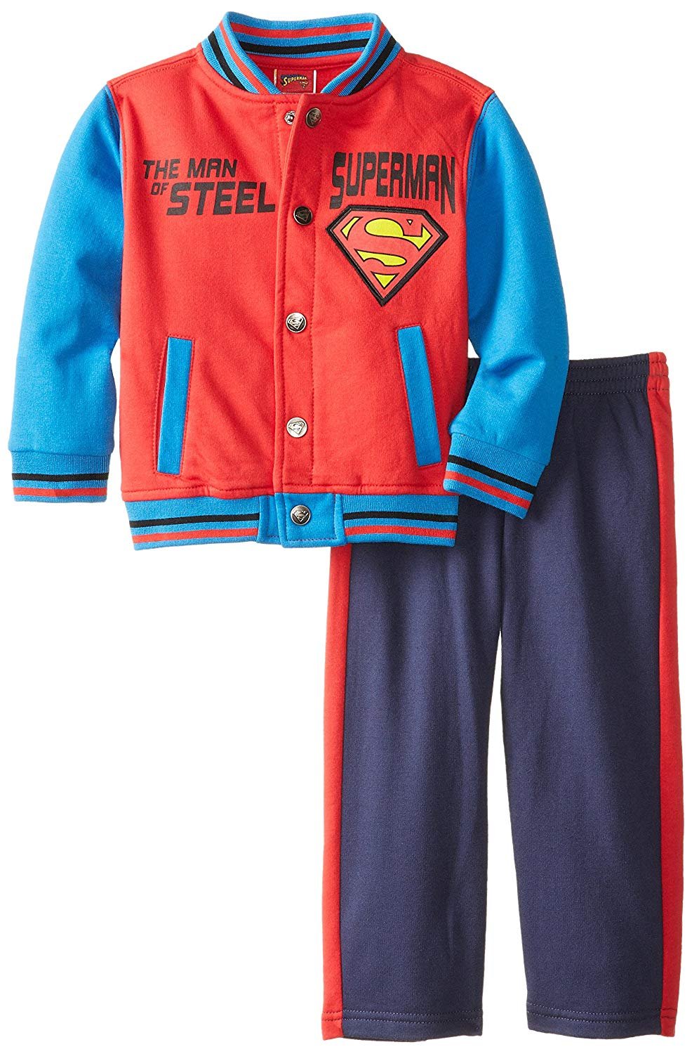 CAN DC Comics Baby Little Boys' Superman 2 Piece Fleece Jacket Set