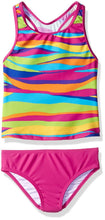 Load image into Gallery viewer, Speedo Girl's Sporty Splice Tankini 2 Piece Swimsuit
