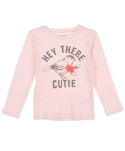 Load image into Gallery viewer, Carter's Girl's Long Sleeve Pink Rosette "HEY THERE CUTIE" Tee

