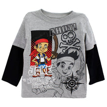 Load image into Gallery viewer, Jake and the Neverland Pirates Toddler Boys Shirt Ahoy Tee Grey
