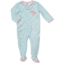 Load image into Gallery viewer, Carter's Little Girls' Toddler Zebra Zip Front Footed Sleeper
