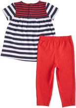 Load image into Gallery viewer, Carter's Baby Girls' Patriotic Striped Tunic &amp; Leggings Set
