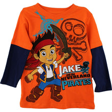 Load image into Gallery viewer, Jake and the Neverland Toddler Boys Shirt Screenprint Orange Tee
