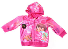 Load image into Gallery viewer, Dora Infant Girls Hooded Jacket with Zipper " Mi Perrito Dora Puppy Patch"
