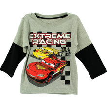 Load image into Gallery viewer, Disney Cars "Extreme Racing" Grey Toddler Long Sleeve T-Shirt
