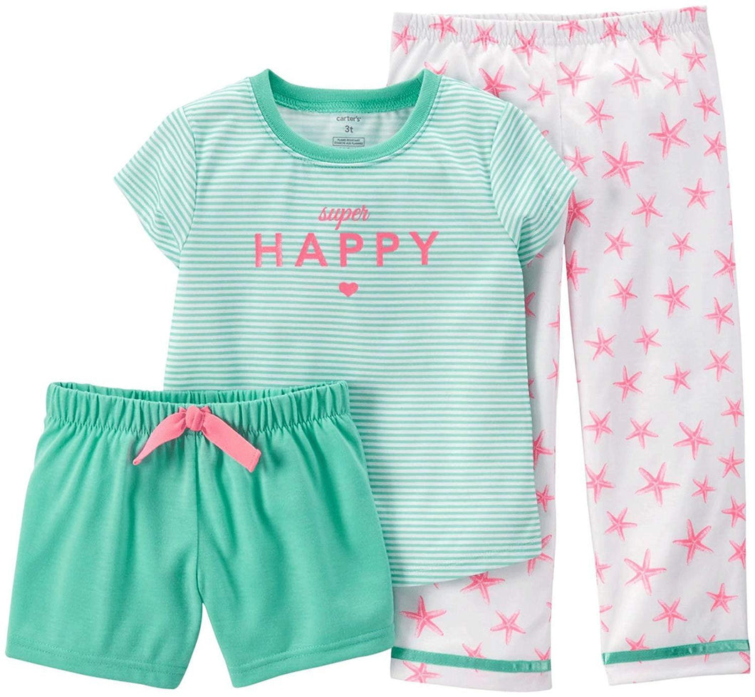Carter's 3pc Short Sleeve Pajamas Set Infant Girls'