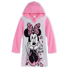Load image into Gallery viewer, Minnie Mouse Big Girls' Hooded Microfleece Nightgown I Love Miss Minnie
