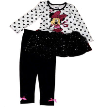 Load image into Gallery viewer, Disney Little Girls' Minnie Mouse Toddler 2 Piece Dress Legging Set
