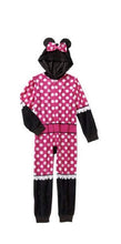 Load image into Gallery viewer, Girls Disney Pink Minnie Mouse Hooded Blanket Sleeper (Small 6/6X)
